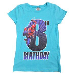NWOT | Marvel Spiderman "8th Birthday" Graphic Short Sleeve T-Shirt | 10-12